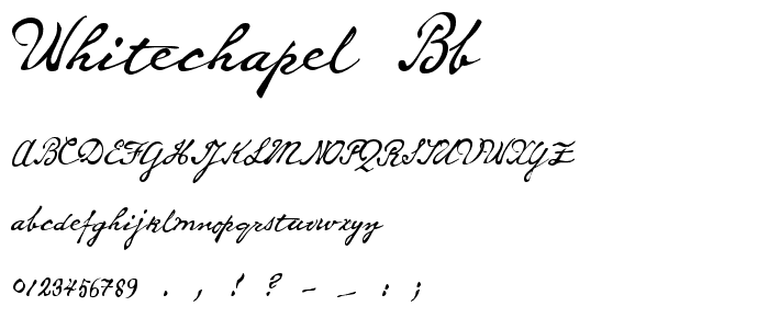 Whitechapel BB font